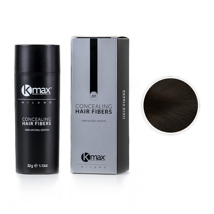 Fibras Capilares KMax 32 gr. | Black Edition Color Castaño Oscuro