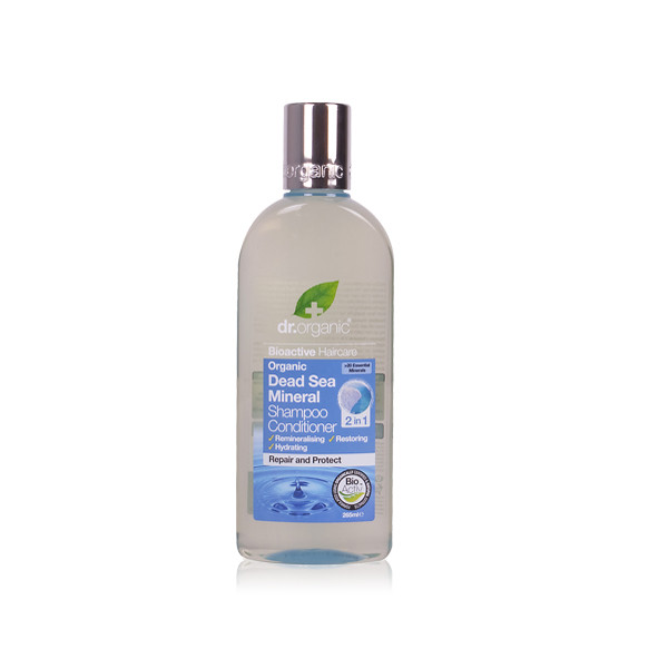 NUTRE EL CABELLO CON PROPIEDADES MINERALIZANTES | Dr. Organic Dead Sea Minerals Shampoo+Conditioner