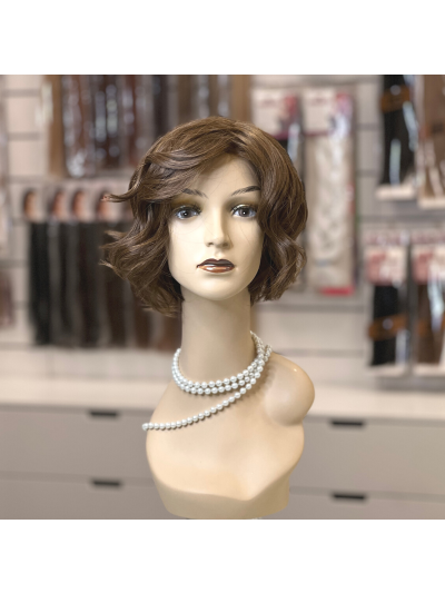 Madrid - Peluca de cabello de fibra Heat Tech, Mono Part y Lace Front