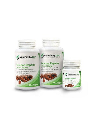 Complemento contra la calvície y el aumento de la próstata | Vitaminity Serenoa Repens Extract 320 mg