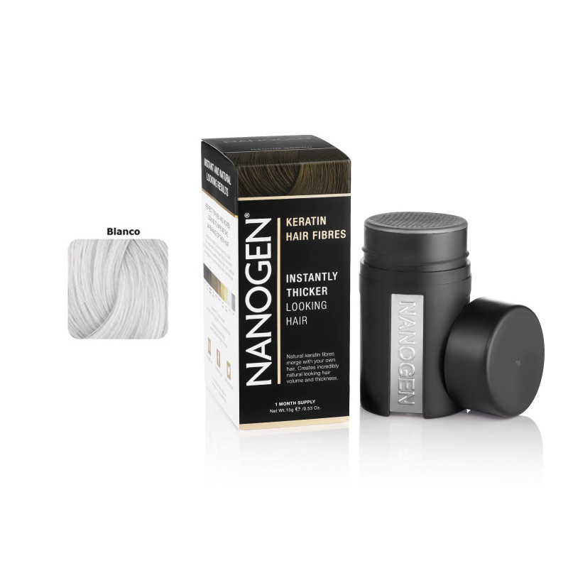Nanogen fibras Capilares 30gr. Color Blanco