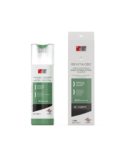 CHAMPÔ ANTIOXIDANTE E ESTIMULANTE CAPILAR COM CBD | REVITA CBD SHAMPOO 205 ML